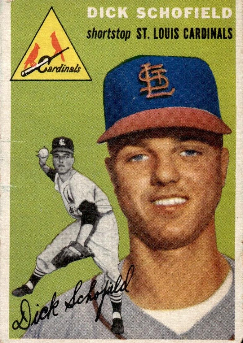 1954 Topps Dick Schofield #191 card