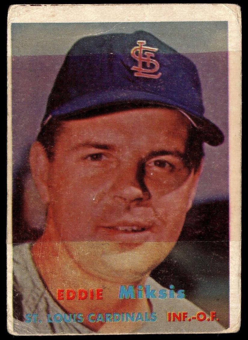 1957 Topps Eddie Miksis #350 card