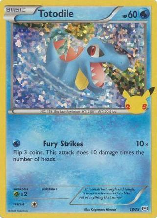 Totodile Holo 2021 Pokemon McDonald's 25th Anniversary