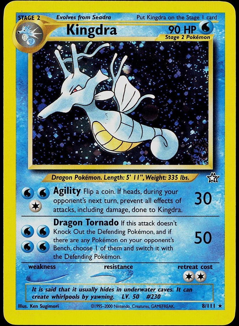 Kingdra Holo 2000 Pokemon Neo Genesis