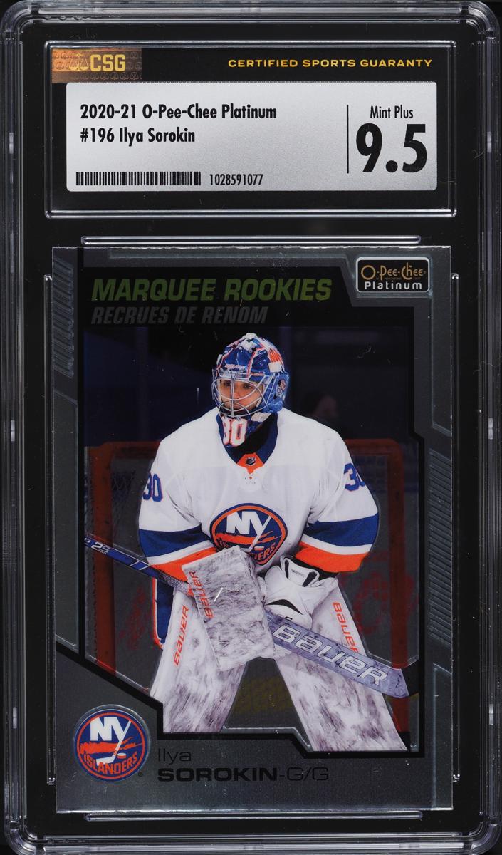 2020 O-Pee-Chee Platinum Ilya Sorokin #196 card