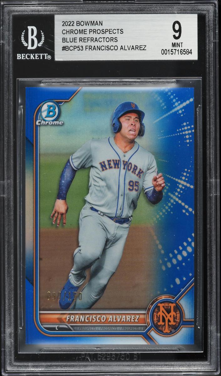 2022 Bowman Chrome Prospects Baseball Blue Francisco Alvarez #BCP-53 BGS 8.5