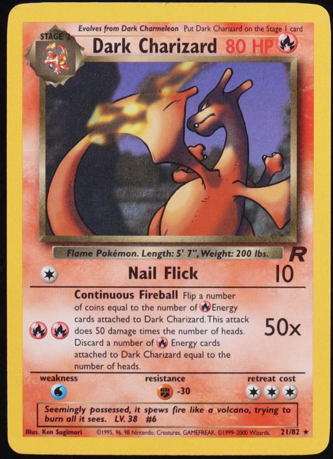 2000 Pokemon Holo Charizard front