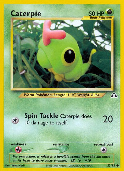 Caterpie 2001 Pokemon Neo Discovery