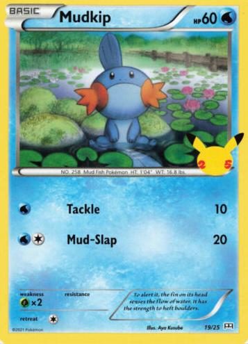 Mudkip 2021 Pokemon McDonald's 25th Anniversary