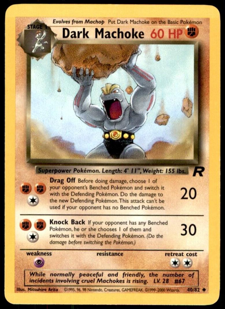Dark Machoke 2000 Pokemon Team Rocket