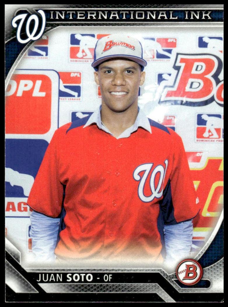 2016 Bowman International Ink Juan Soto #II-JS card