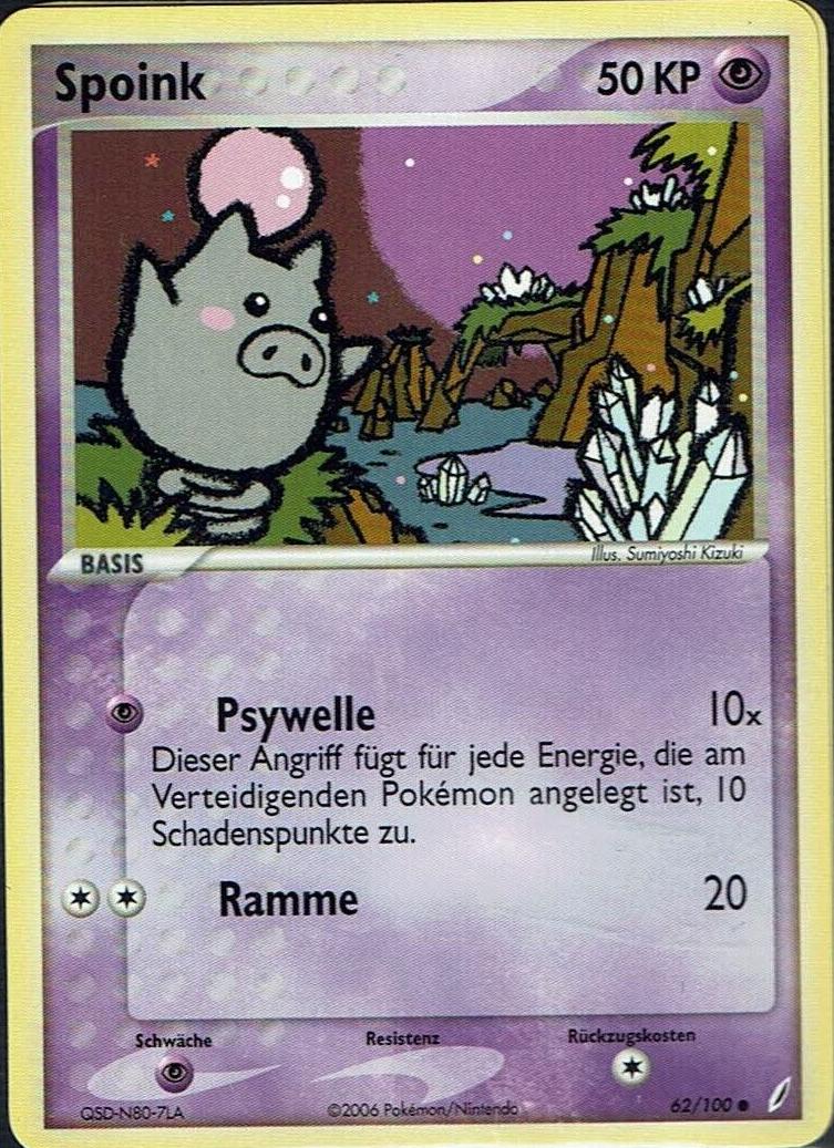 Spoink 2006 Pokemon EX Crystal Guardians