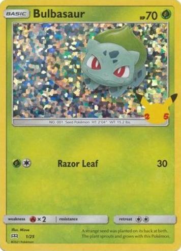Bulbasaur Holo 2021 Pokemon McDonald's 25th Anniversary