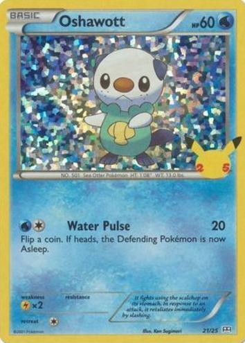 Oshawott Holo 2021 Pokemon McDonald's 25th Anniversary