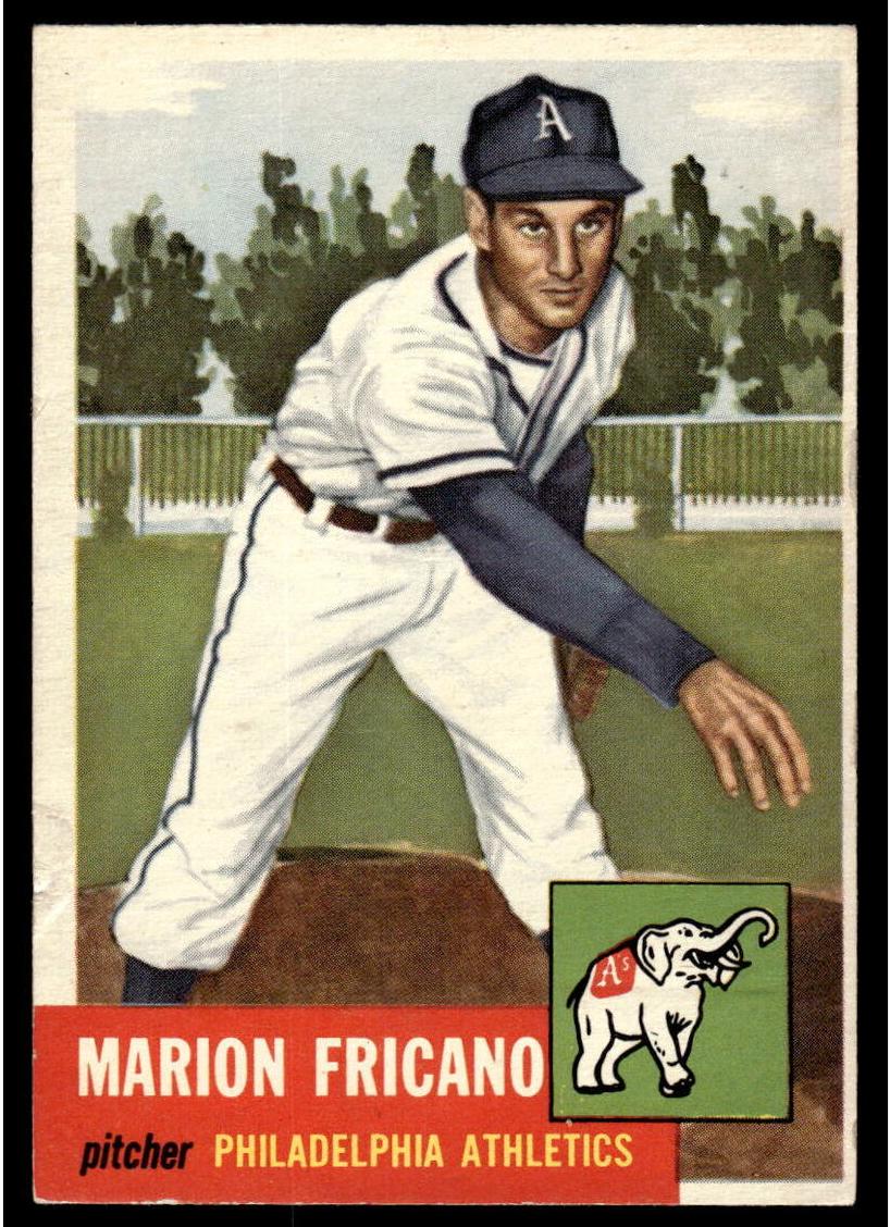 1953 Topps Marion Fricano #199 card