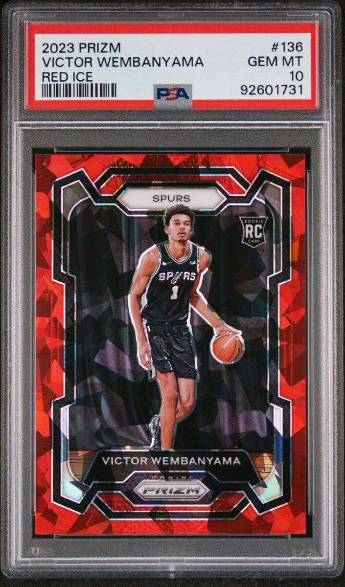 Victor Wembanyama 2023 Panini Prizm Basketball 136 Red Ice image