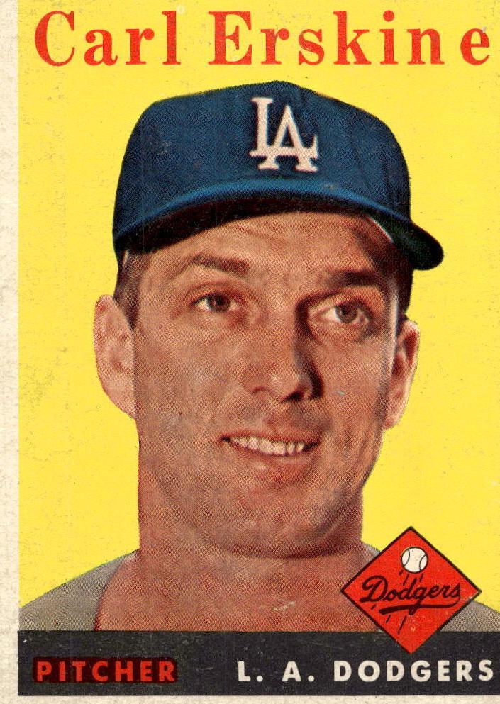 1958 Topps Carl Erskine #258 card