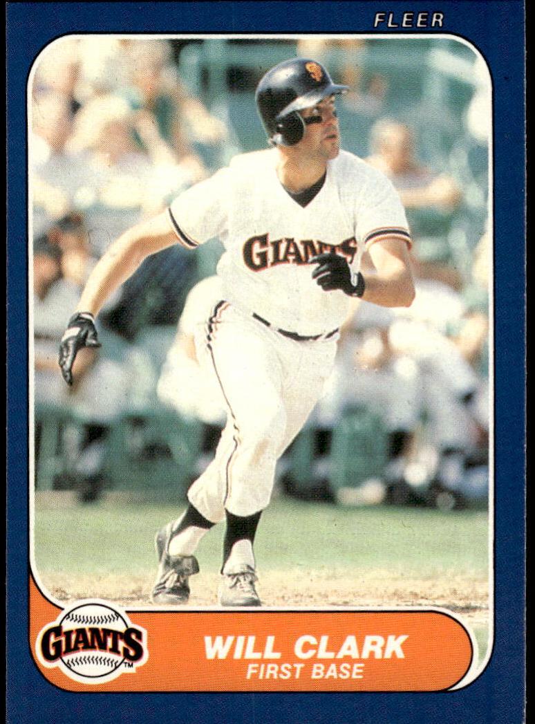 1986 Fleer Update Will Clark #U-25 card