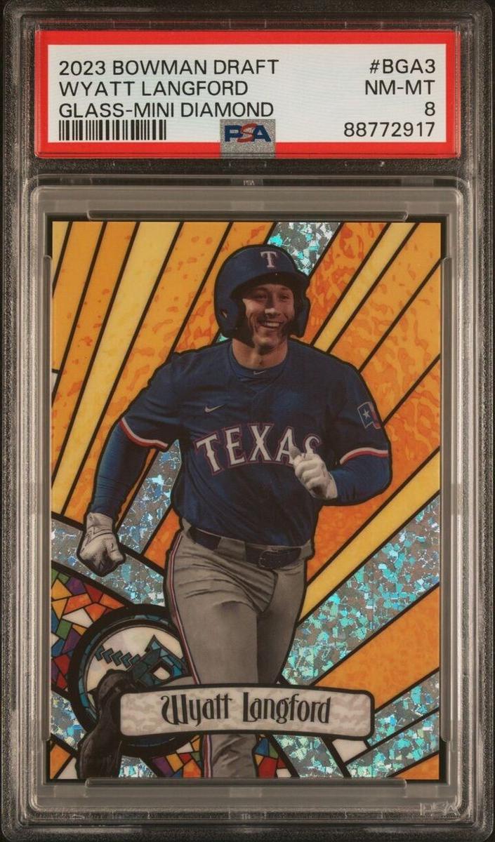 2023 Bowman Draft Chrome Baseball Mini-Diamond Wyatt Langford #BG-3 PSA 7.5