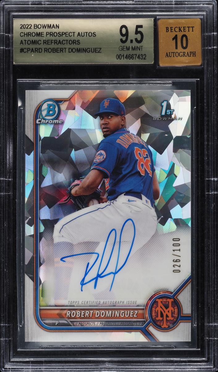 2022 Bowman Chrome Prospects Baseball Atomic Robert Dominguez #73
