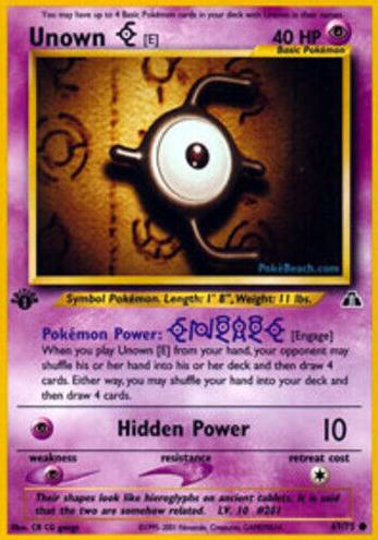 2001 Unown E [1st Edition] #67