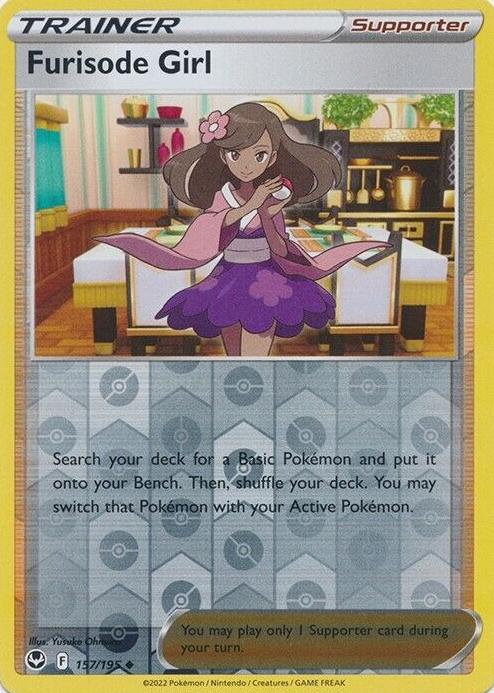 Furisode Girl 2022 Pokemon Silver Tempest Reverse Foil