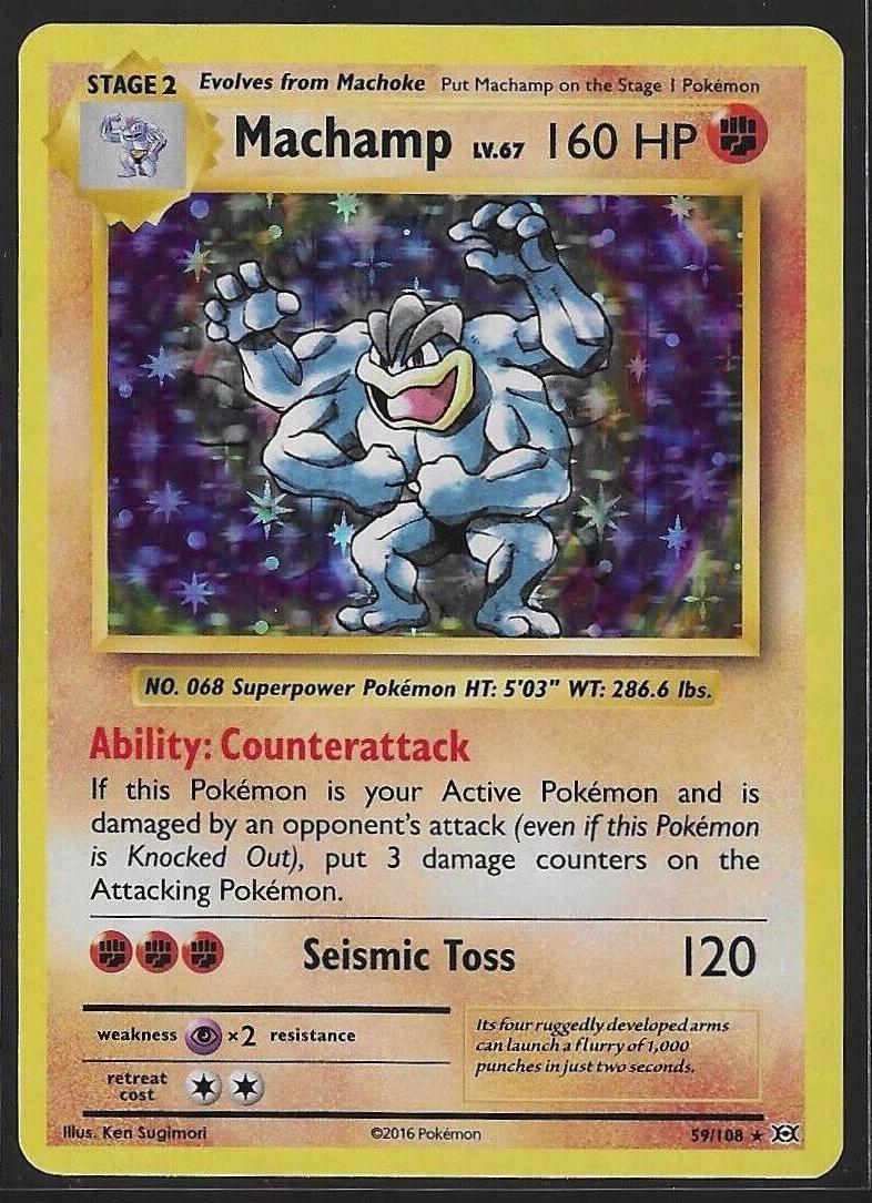 Machamp Holo 2016 Pokemon XY Evolutions