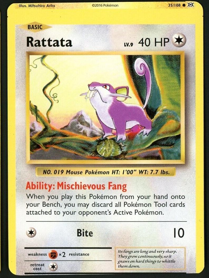 Rattata 2016 Pokemon XY Evolutions