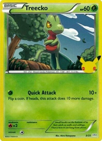 Treecko 2021 Pokemon McDonald's 25th Anniversary