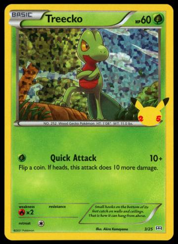 Treecko Holo 2021 Pokemon McDonald's 25th Anniversary