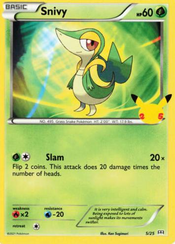 Snivy 2021 Pokemon McDonald's 25th Anniversary