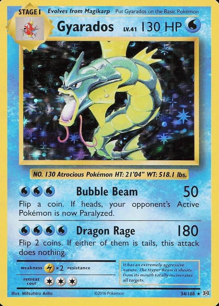 Gyarados Holo 2016 Pokemon XY Evolutions