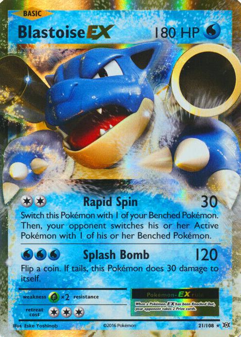 2016 Pokemon EVOLUTIONS #21 Blastoise front