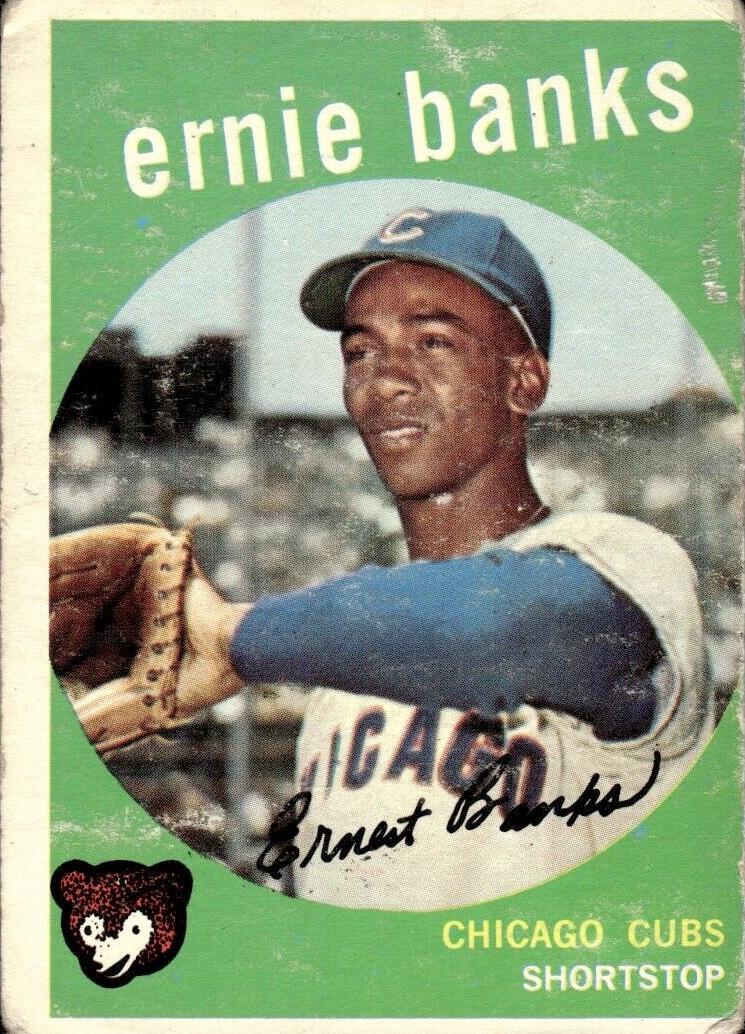 1959 Topps Topps 8(Mc) #350 Ernie Banks front
