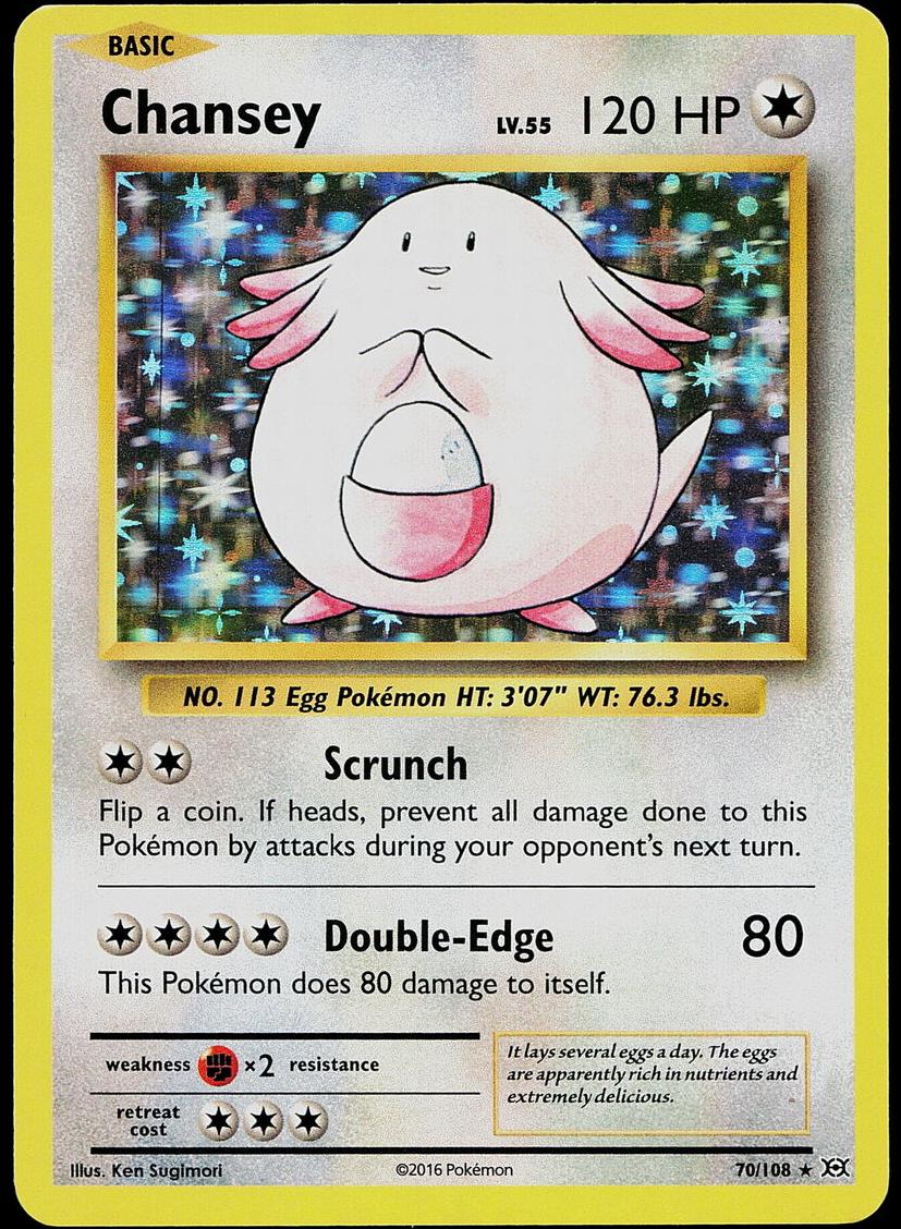Chansey Holo 2016 Pokemon XY Evolutions