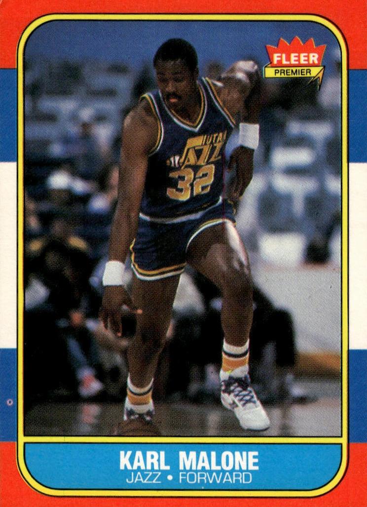1986 Fleer Base #68 Karl Malone front