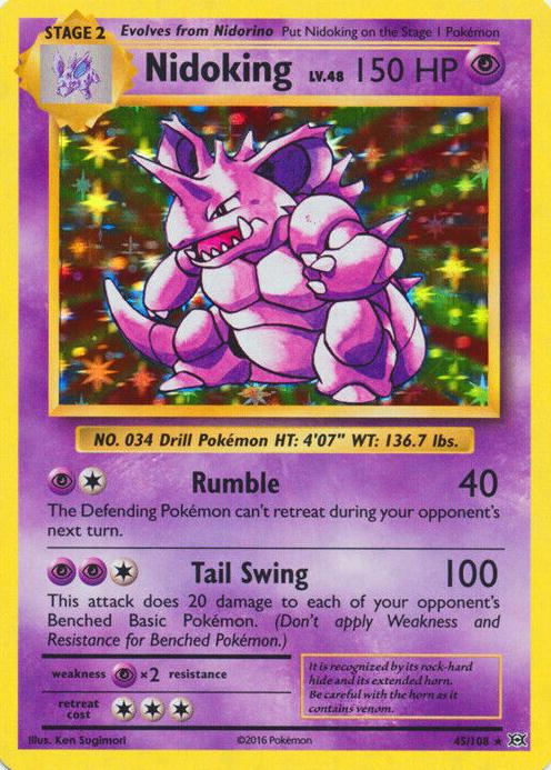 Nidoking Holo 2016 Pokemon XY Evolutions