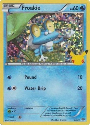 Froakie Holo 2021 Pokemon McDonald's 25th Anniversary