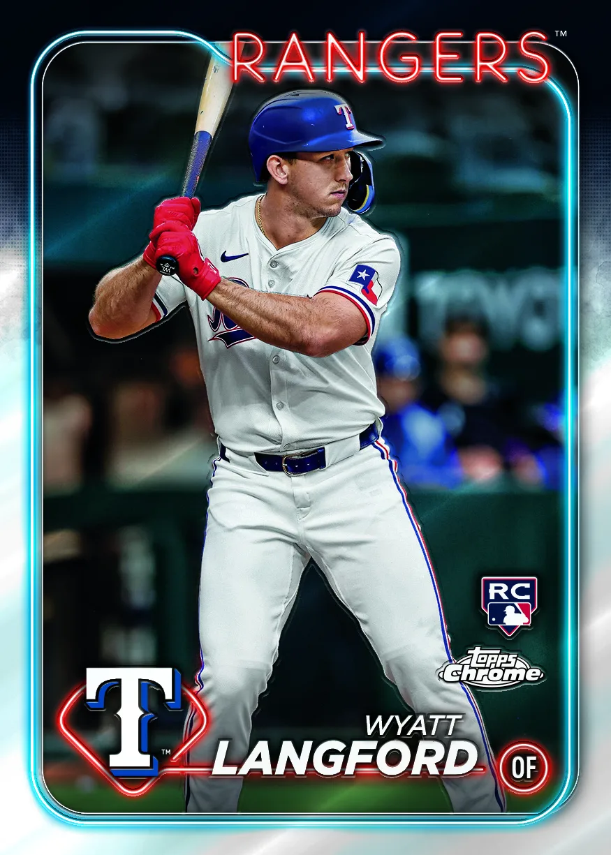 Wyatt Langford 2024 Topps Chrome Baseball card