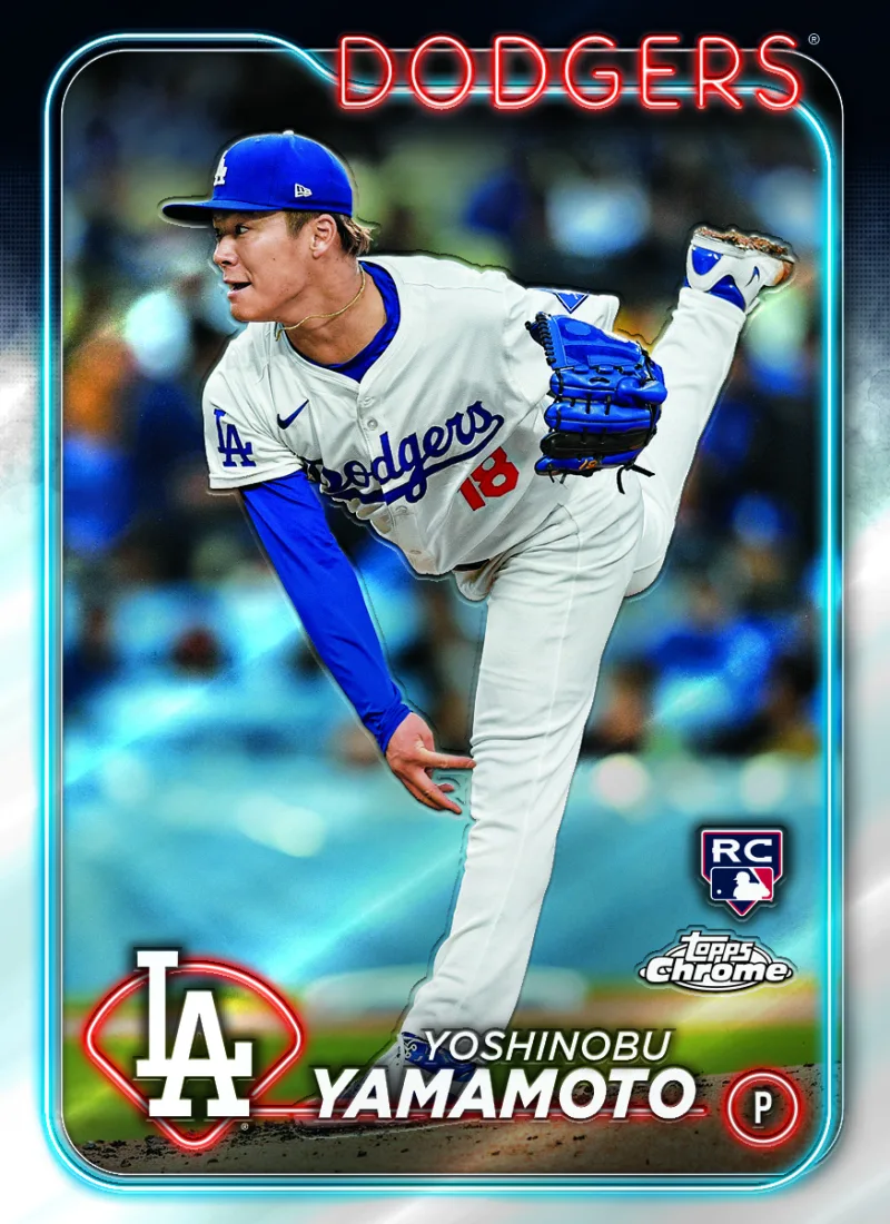 Yoshinobu Yamamoto 2024 Topps Chrome Baseball card