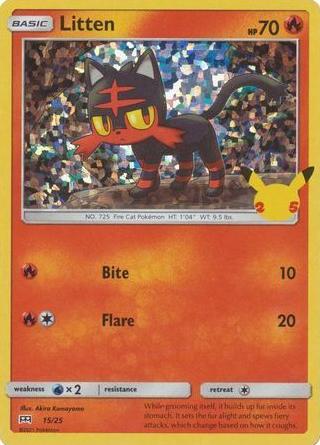 Litten Holo 2021 Pokemon McDonald's 25th Anniversary