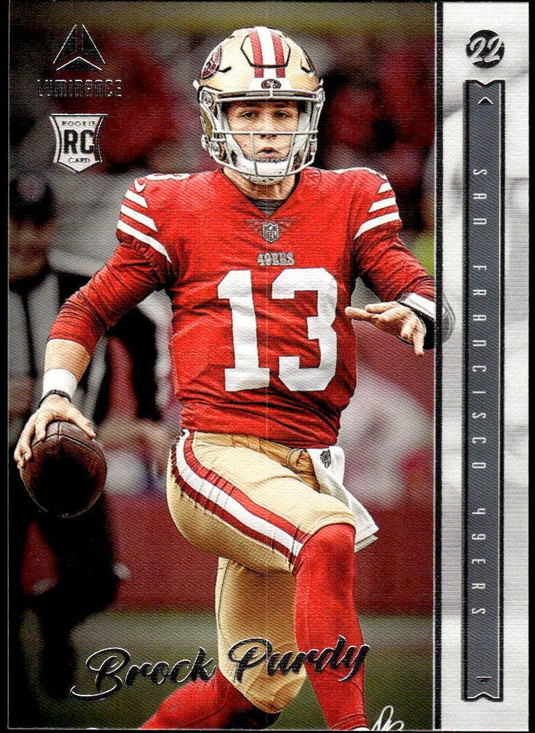 2022 Panini Select Brock Purdy [Black Green Die Cut] #213 card