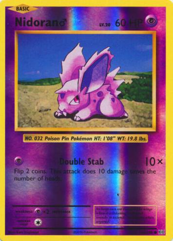 2016 Pokemon XY Evolutions Nidoran [Reverse Foil] #43 card
