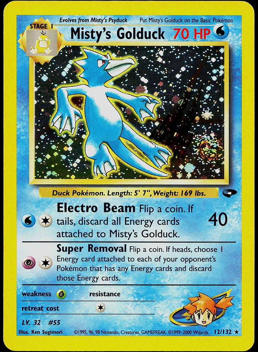 Misty's Golduck Holo 2000 Pokemon Gym Challenge