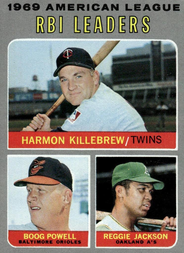 1970 AL RBI Leaders with Harmon Killebrew and Reggie Jackson #64