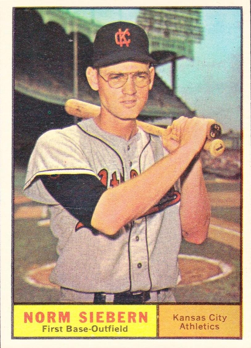 1961 Topps Norm Siebern #267 card