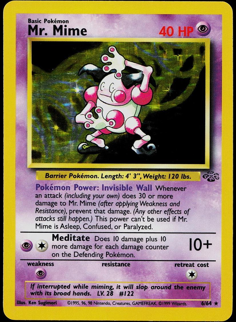 Mr. Mime Holo 1999 Pokemon Jungle