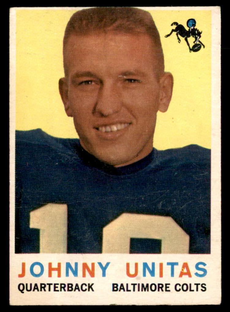 1959 Topps #1 Johnny Unitas front