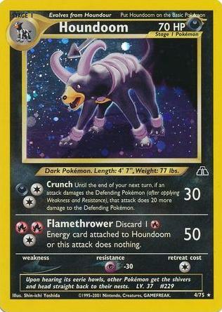 Houndoom Holo 2001 Pokemon Neo Discovery