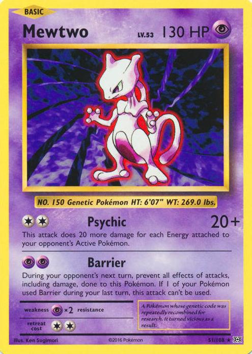 Mewtwo 2016 Pokemon XY Evolutions