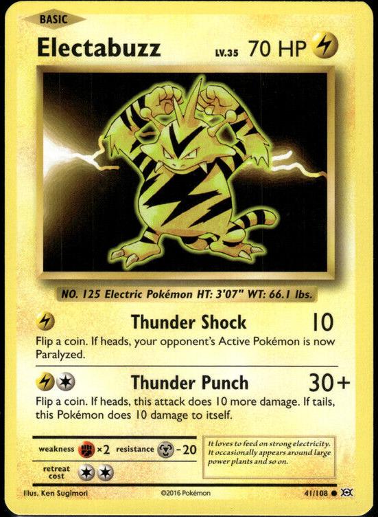 Electabuzz 2016 Pokemon XY Evolutions