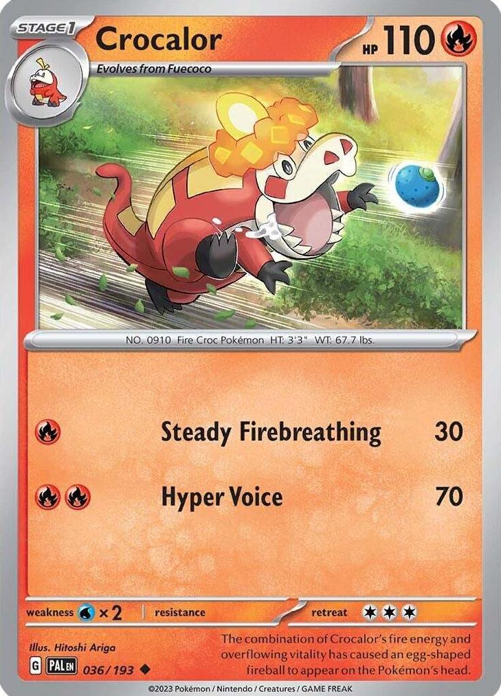 Crocalor 2023 Pokemon Scarlet & Violet Paldea Evolved