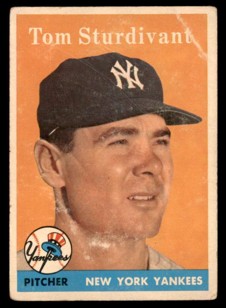 1958 Topps Tom Sturdivant #127 card
