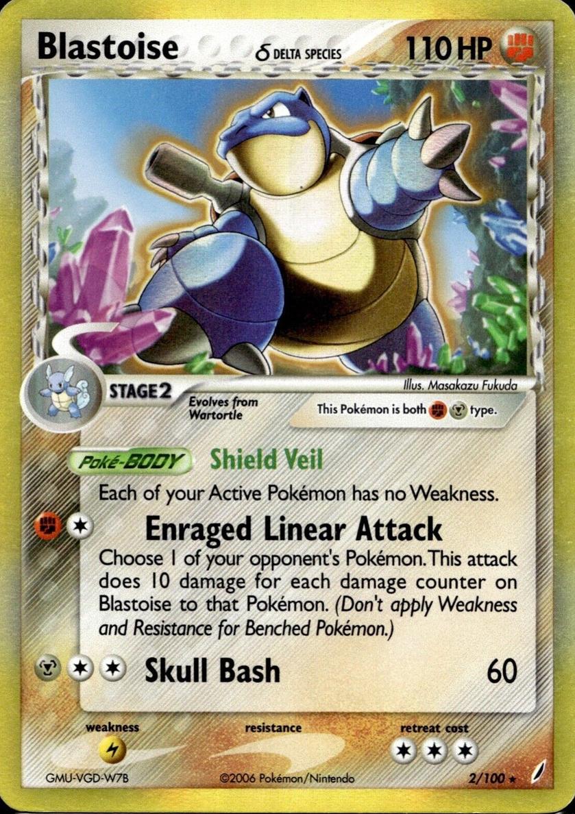 2006 Pokemon EX Crystal Guardians CRYSTAL GUARDIANS #2 Blastoise-Holo front
